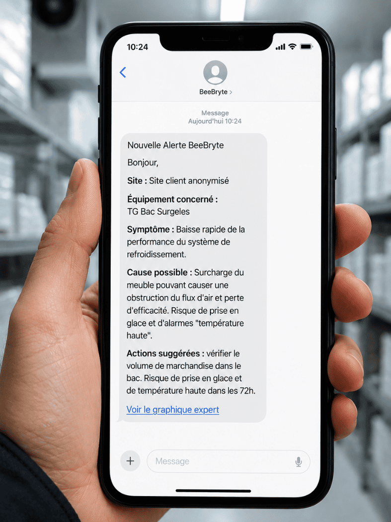 Maintenance prédictive frigoriste SMS